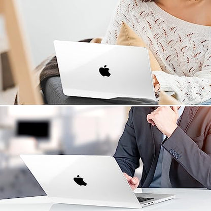 for MacBook Air 15 Inch Case M5 M4 M3 M2 (2026-2023) A3448 A3241 A3114 A2941, Protective Hard Shell Cover Compatible with Touch ID & Liquid Retina Display - Crystal Clear - color: Crystal Clear