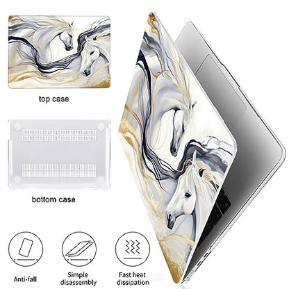 Compatible with MacBook Air 13 inch Case M5 M4 M3 M2 Chip 2026-2022 Release Model A3449 A3240 A3113 A2681, Protective Hard Shell Laptop Cover for MacBook Air 13.6 inch M5 2026, Unique Horse - color: Unique Horse