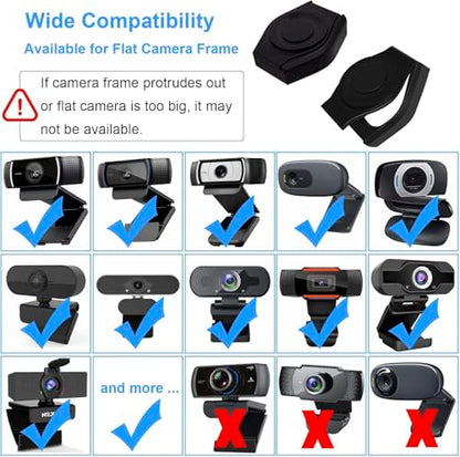 JCWINY Webcam Cover, 2 Pack Desktop Computer External Webcam Lens Covers Shutter Cap Hood, Streaming Web Camera Privacy Cover Clip Compatible with Logitech HD Pro Web Cam C270/C615/C920/C930e/C922X