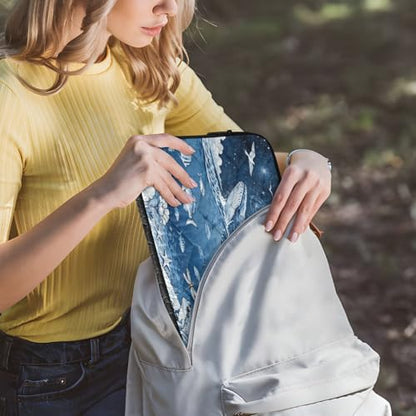 Marine Lifes and Earth Blue Padded Laptop Sleeve Case 13 Inch Soft Quilted Laptop Bag Waterproof Computer Sleeves - color: Marine Lifes and Earth Blue, size: Medium