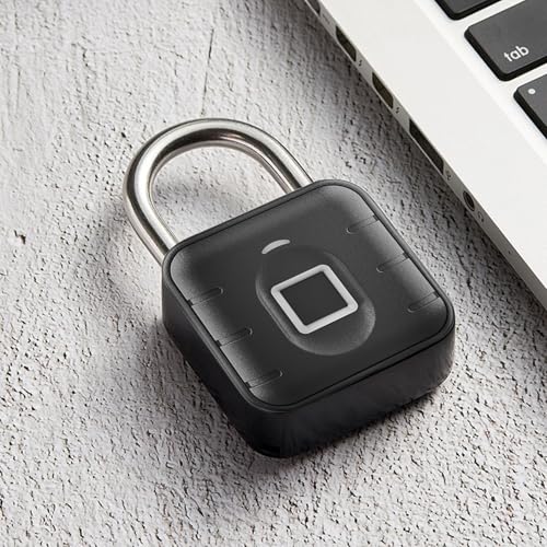 NexusLab Fingerprint Padlock for Gym Locker, 0.5s Biometric Smart Lock with Keyless Entry, IP67 Waterproof & Anti-Cut Stainless Steel, Stores 20 Prints, Ideal for Outdoor Gate & School, No App Needed