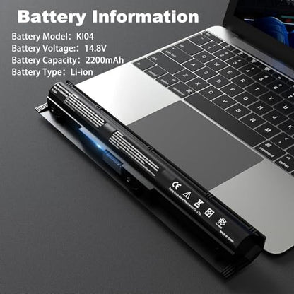 K104 KI04 800049-001 800010-421 Replacement Laptop Battery Compatible with HP Pavilion 17-G 15-AB 14-AB Series HSTNN-DB6T HSTNN-LB6S TPN-Q158 TPN-159 TPN-Q160 TPN-Q161 TPN-Q162 17-G122DS - size: 10.8 * 1.2 * 0.8 Inch KI04