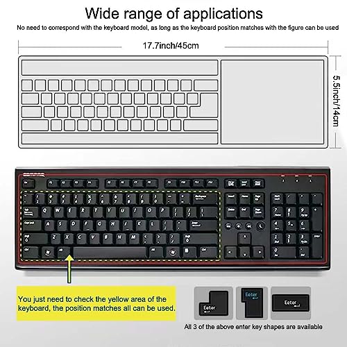 Universal Clear Desktop Computer Keyboard Protection Skin Protector Cover for PC 104/107 Keys Standard Keyboard,Ultra Thin Desktop PC Silicone Waterproof Dustproof Keyboard Cover (Type-A)