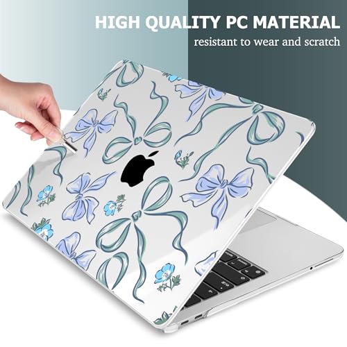 Mektron Case for 2026 MacBook Neo 13-inch A18 Pro chip A3404 Laptop Cover with 13-inch (Diagonal) Liquid Retina Display+ Keyboard Cover+ Screen Protector, Bows C355 - color: Bows C355