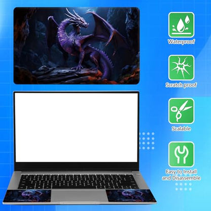 Universal Laptop Skin Sticker Decal for 11.6”12" 13" 13.3" 14" 15" 15.4" 15.6" Reusable Waterproof Scratch-Scratch Resistant Protective Vinyl Laptop Notebook Skin Stickers - Purple Dragon - color: Purple Dragon