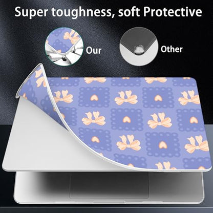 for 2026 MacBook Air 13-inch Laptop Case M5 2026 M4 2025 M3 2024 M2 2022 Release Model A3449 A3240 A3113 A2681, Hard Shell Cover for MacBook Air 13.6 inch, Heart & Cockett Bow - color: Heart & Cockett Bow