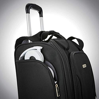 Samsonite Underseat Carry-On Spinner With USB Port, Jet Black, One Size - color: Jet Black