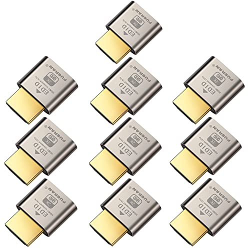 Dummy Plug fit-Headless Display Emulator 10 Packs DDC EDID Headless Ghos with Windows Mac OSX Linux High Resolution Virtual Monitor Display Adapter HDMI-Compatible 1920x1080@60Hz(2K-10P) - color: HDMI 2.0-2K-10P