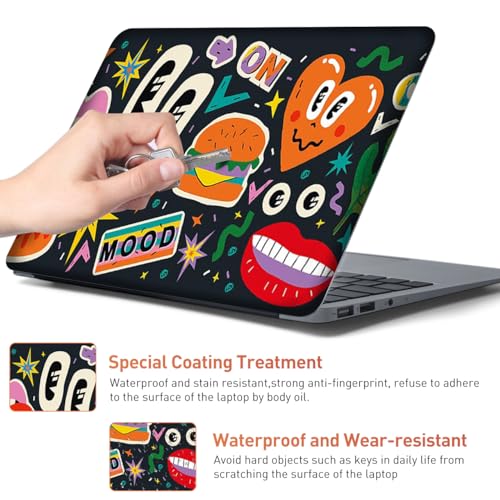 12.1-15.6 Inch Laptop Skin Decal, Universal Reusable Vinyl Laptop Cover Sticker, Waterproof Art Decal Protector I Lovely Heart Lips - color: Lovely Heart Lips