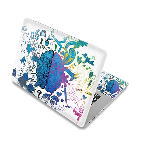 Laptop Skin Sticker Decal,12" 13" 13.3" 14" 15" 15.4" 15.6 inch Laptop Skin Sticker Cover Art Decal Protector Notebook PC (Brain) - color: Brain