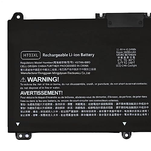 HT03XL Laptop Battery 11.4V 41.04Wh Replacement Compatible with HP Pavilion 14-CE 14-CE0020TX CE0025TX CE0030TX 15-CS0037TX 250 255 G7 Series HSTNN-IB8O