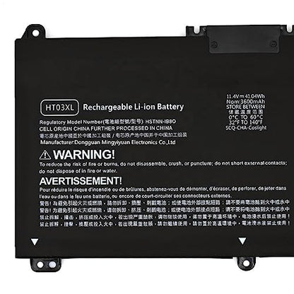 HT03XL Laptop Battery 11.4V 41.04Wh Replacement Compatible with HP Pavilion 14-CE 14-CE0020TX CE0025TX CE0030TX 15-CS0037TX 250 255 G7 Series HSTNN-IB8O