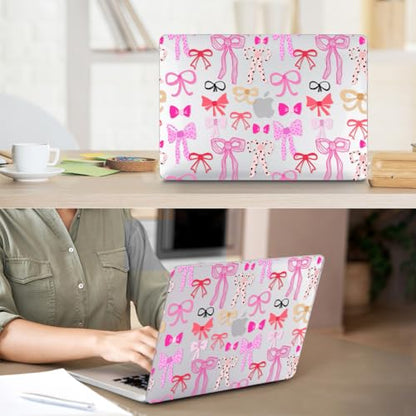 Compatible with MacBook Neo Case 13 inch 2026 Release A3404 with A18 Pro Chip, Anti-Crack & Scratch Protective Hard Shell Case & Keyboard Cover & Screen Protector & Webcam Cover, Bowknot - color: Bowknot