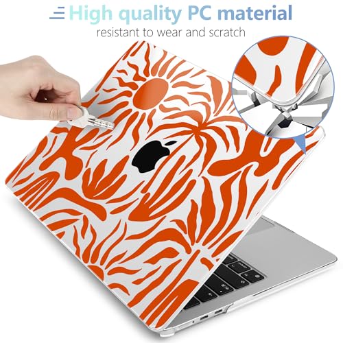 MEEgoodo Case for M5/M4/M3/M2 MacBook Air 13 inch Case 2026 2025 2024 2022, Fit Model A3449/A3240/A3113/A2681, Laptop Hard Shell Compatible with MacBook Air 13.6-inch, Abstract Sun & Palm Tree - color: Abstract Sun & Palm Tree