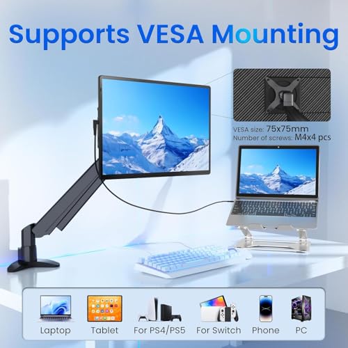 Portable Monitor for Laptop - Laptop Screen Extender HDMI USB C Travel External Display with Stand Gaming Monitor for PC MAC Switch Phone Computer Xbox PS4/5 - D1 - size: 16.1 inch FHD