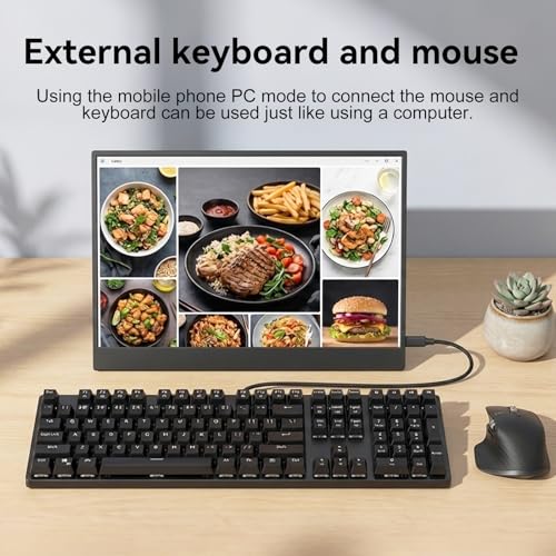 14 Inch 2K Portable Monitor, 16:10 QHD 100% sRGB HDR IPS Screen, Ultra-Slim External Second Monitor for Laptop, Phone, PS5, Xbox, Switch, PC(14.1") - size: 14.1"