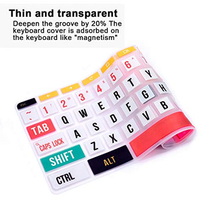 English Silicone Keyboard Cover for HP Chromebook 14-db 14-ca 14-ak Series/Chromebook 14 G2 G3 G4 G5 / Chromebook 11 x360 11.6/ Chromebook 11 G2 G3 G4 G5 G6 EE G7 EE 11.6,Creative Font - color: Creative Font