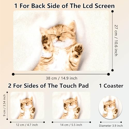 Laptop Skin Sticker Decal 15.6 Inch,12 13 13.3 14 15 15.6 in Laptop Netbook Skins for Notebook,Art Decal Removable Waterproof Scratch Resistant,Universal Vinyl Cover,Cute Cat Sleep - color: Cute Cat Sleep