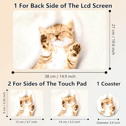 Laptop Skin Sticker Decal 15.6 Inch,12 13 13.3 14 15 15.6 in Laptop Netbook Skins for Notebook,Art Decal Removable Waterproof Scratch Resistant,Universal Vinyl Cover,Cute Cat Sleep - color: Cute Cat Sleep