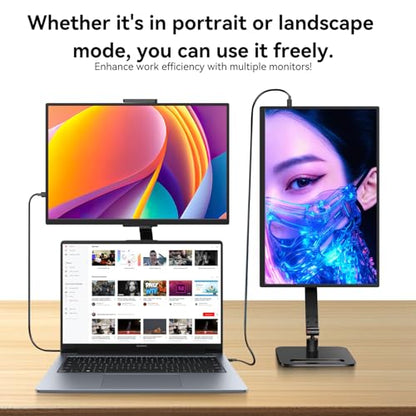 14 Inch Touchscreen Portable Monitor with Stand, 1920x1200 IPS HDR Ultra Slim USB-C HDMI External Display for Laptop Phone Switch