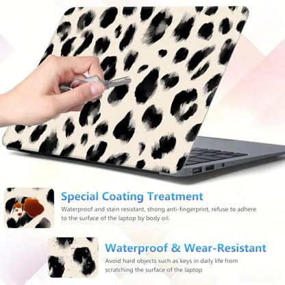 Laptop Skin Sticker Decal 15-15.6 Inch with Cute Mouse Pad, Universal Reusable Vinyl Sticker for 12.1 13 13.3 14 15.4 Inch Netbook and Notebook PC, Brushstroke Leopard Print - color: Brushstroke Leopard Print