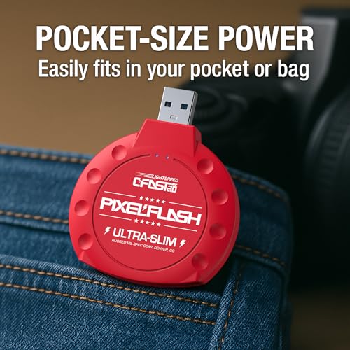 CFast 2.0 Card Reader (Red) - Memory Card Adapter with USB 3.0, 500Mb/s File Transfer, Ultra-Slim & Anti-Slip Rubber Shell, Compatible with Most Brands & OS - color: Red, style: CFast Classic