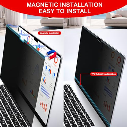 Magnetic Privacy Screen for Macbook Air 13.6 Inch (2022-2026, M2,M3,M4,M5) - size: macbook air 13.6 inch