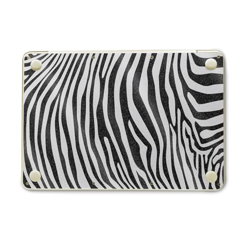 Glossy Glitter Laptop Skin Compatible with Apple MacBook Neo - Black Zebra - Premium 3M Vinyl Protective Wrap Decal Cover - Easy to Apply | Crafted in the USA by MightySkins - color: Black Zebra, size: MacBook Neo Full Cover Skin, style: Glossy Glitter Fi