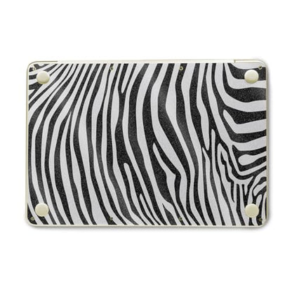 Glossy Glitter Laptop Skin Compatible with Apple MacBook Neo - Black Zebra - Premium 3M Vinyl Protective Wrap Decal Cover - Easy to Apply | Crafted in the USA by MightySkins - color: Black Zebra, size: MacBook Neo Full Cover Skin, style: Glossy Glitter Fi