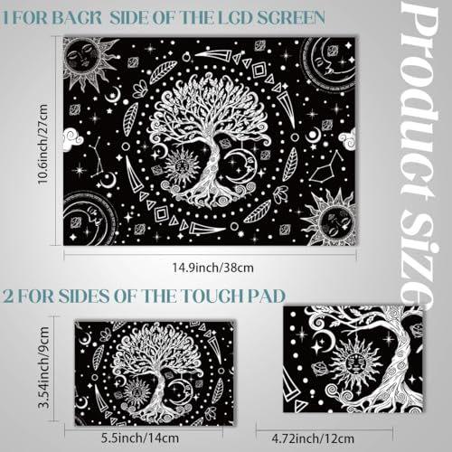 SUPERDANT Laptop Skin Sticker Tree of Life Laptop Decals Personalized Universal Notebook Computer Wrap Vinyl Skin Stickers Cover Art Decal Removable 12-15.6 Inch Waterproof Scratch-Resistant Gifts - style: Sun Moon Tree of Life