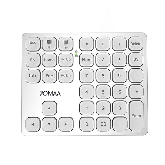 36 Keys Bluetooth Numeric keypad Portable Mini Financial Accounting Rechargeable Number pad Ultra-Silent for iPad Laptop,Mac, iMac, Tablet, PC and Desktop (Silver) - color: silver