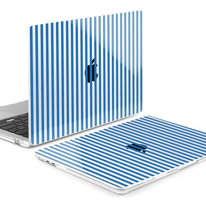 MEEgoodo Case for M5/M4/M3/M2 MacBook Air 13 inch Case 2026 2025 2024 2022, Fit Model A3449/A3240/A3113/A2681, Laptop Hard Shell Compatible with MacBook Air 13.6-inch, Blue Stripes - color: Blue Stripes