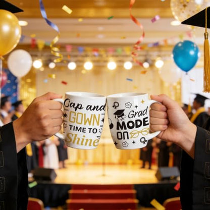 Peacoblue UV DTF Cup Wraps Transfer Stickers Graduation Season Pattern, 10 Sheets Waterproof Custom Vinyl Transfer Sticker 16oz Coffee Glass Cup Tumbler Bottle Mug Decals for Men Women - style: Graduation Season