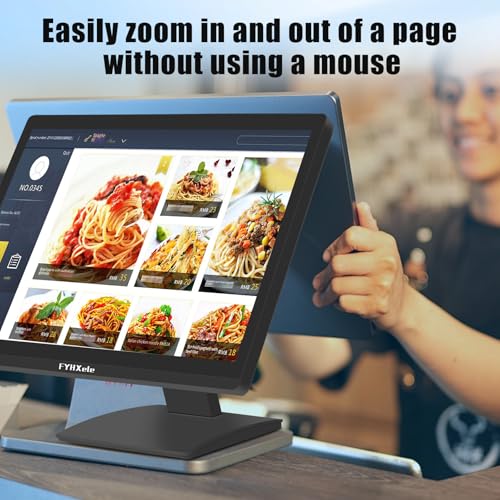 FYHXele 24 Inch Touchscreen Monitor, IPS FHD 1080P Touch PC Display, 100Hz, LED Backlit Multi-Touch Monitor, VESA, HDMI & VGA & USB Computer Touch Screen for Gaming, Business, Warehouse, Bar, Gym - color: Black-24"