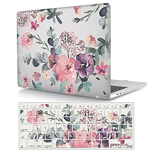 Protective Case Compatible with MacBook Pro 13 inch with CD-ROM Model: A1278(Old Version 2012/2011/2010/2009/2008), Plastic Hard Shell Case Cover & Keyboard Cover Skin - Flower - color: Flower, size: A1278(Pro 13 w/CD-ROM 2008-2012)