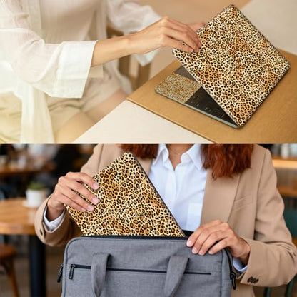 Universal Laptop Skin for 13-16 Inch Laptops,Vinyl Protective Sticker Decal,Easy DIY Trim-to-Fit for HP/Dell/MacBook,Bubble-Free & Removable,Leopard Print - color: Leopard print