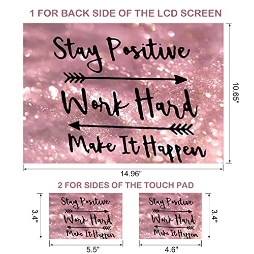 DINKY Laptop Skin Sticker Decal, 13" 13.3" 14" 15" 15.4" 15.6 inch Laptop Universal Reusable Vinyl Skin Stickers Cover Art Decal Notebook PC Personalized Protector (Pink Letters) - color: Pink Letters