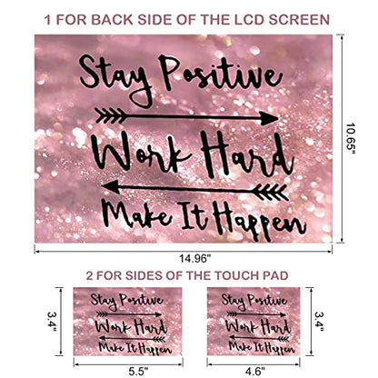 DINKY Laptop Skin Sticker Decal, 13" 13.3" 14" 15" 15.4" 15.6 inch Laptop Universal Reusable Vinyl Skin Stickers Cover Art Decal Notebook PC Personalized Protector (Pink Letters) - color: Pink Letters