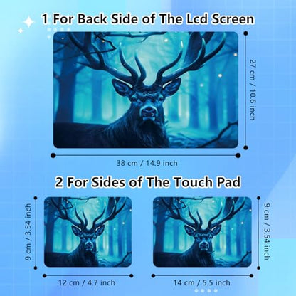 Universal Laptop Skin Sticker Decal for 11.6”12" 13" 13.3" 14" 15" 15.4" 15.6" Reusable Waterproof Scratch-Scratch Resistant Protective Vinyl Laptop Notebook Skin Stickers - Blue Forest Deer - color: Blue Forest Deer