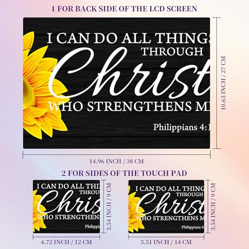 Laptop Skin Sticker Laptop Cover for 12" 13" 13.3" 14" Laptop Stickers,Reusable Skin Sticker Cover Personalized Art Waterproof & Scratch-Resistant Protector Case,Sunflower Bible - color: Sunflower Bible