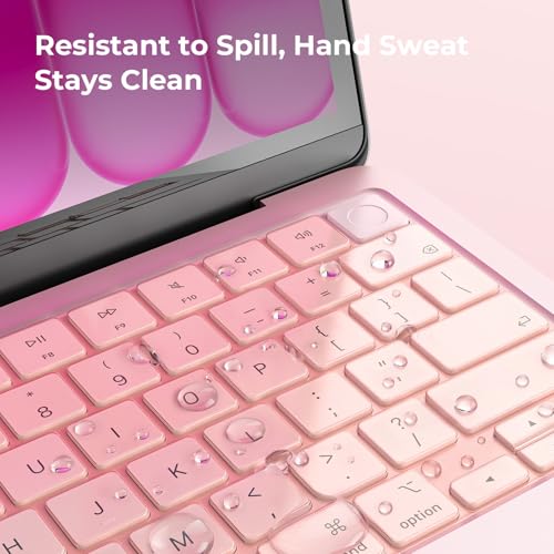 EooCoo Keyboard Cover Skin for MacBook Neo, Pro 14/16, Air 13/15, Blush | Invisible, Anti Fingerprints & Dust, for 2026-2021 M5-M1 Pro/Max MacBook Pro 14/16, M5-M2 MacBook Air 13/15, MacBook Neo 13 - color: Blush Clear