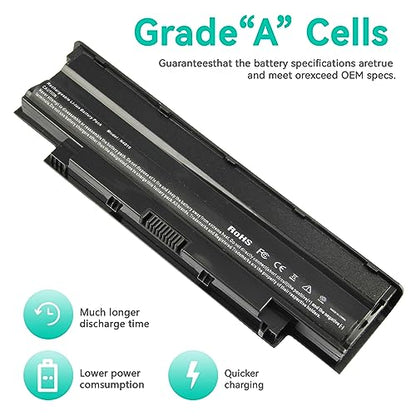 J1KND 11.1V 58Wh Laptop Battery for Dell Vostro 3550 3450 1440 3750 Inspiron N7010 N7110 N5010 N5110 N5030 N5040 N5050 3520 N4010 N4110 N4050 M5010 3420 M5030 M5040 M5110 M4110 JlKND TKV2V 4T7JN WT2P4 - size: 7.28*3.12*0.94inch N4010