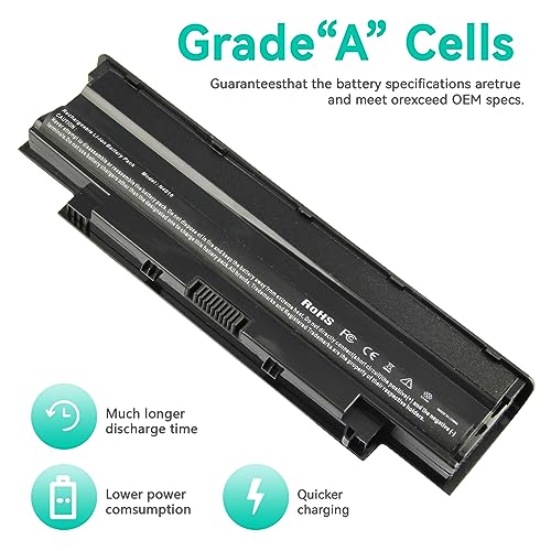 J1KND 11.1V 58Wh Laptop Battery for Dell Vostro 3550 3450 1440 3750 Inspiron N7010 N7110 N5010 N5110 N5030 N5040 N5050 3520 N4010 N4110 N4050 M5010 3420 M5030 M5040 M5110 M4110 JlKND TKV2V 4T7JN WT2P4 - size: 7.28*3.12*0.94inch N4010