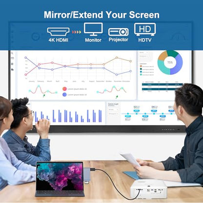 USB 3.0 Surface Pro 6/Pro 5/Pro 4 USB Hub Docking Station 4K HDMI Hub Adapter, SD & TF/Micro SD Memory Card Reader, 4K@30Hz HDMI Port Converter Accessories for Surface Pro 6/5/4