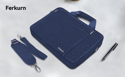 Ferkurn Laptop Bag Case for Women Men Computer Bag Compatible with HP Envy Pavilion Omen/LG Gram/MSI/Dell Inspiron XPS/Lenovo/Acer, Shoulder Strap Carrying Messenger Briefcase, Blue, 17 17.3 Inch - color: Blue, size: 17.3 inch
