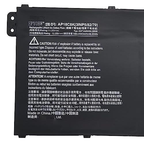 AP18C8K Battery 50.29Wh Compatible with Acer Aspire A715-42g A514-54 A515-56G / Swift SF314-42 SF314-57 SF314-58 / Chromebook 314 C933 / TravelMate TMP215-52 Series 3INP5/82/70