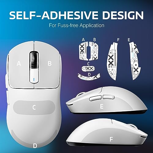 ATTACK SHARK X3 49g Ultra-Lightweight Wireless Gaming Mouse, White&Tape | Bluetooth 5.2/2.4G Wireless/Wired, PAW3395 Gaming Sensor, 26K DPI, 200h Battery Life, Programmable Buttons for PC/Mac/Win - color: White & Griptape