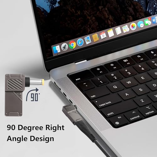 GINTOOYUN 2PCS USB C to 5.5mm Laptop Charging Adapter Female Type C to Male DC 5.5 x 2.5mm Barrel Jack Plug Converter Universal 100W PD Adapter (5525)