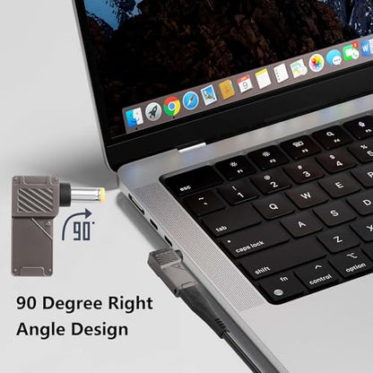 GINTOOYUN 2PCS USB C to 5.5mm Laptop Charging Adapter Female Type C to Male DC 5.5 x 2.5mm Barrel Jack Plug Converter Universal 100W PD Adapter (5525)