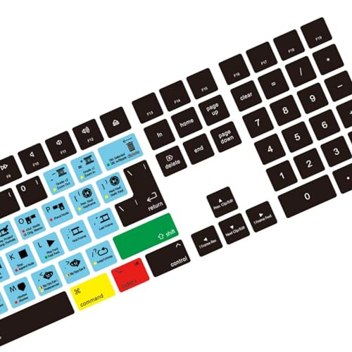 HRH Davinci Resolve Shortcut Hotkey Silicone Keyboard Cover Keypad Skin for Magic Keyboard with Numeric Keypad A1843 MQ052LL/A Released in 2017/2018(US/EU Layout) - color: Hotkey-Davinci Resolve